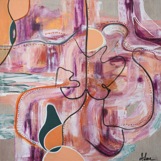 untitled 127x127cm  acrylic and oil pastel on Belgian linen canvas